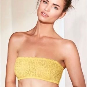 Victoria’s Secret Bandeau Bralette, XS, Yellow